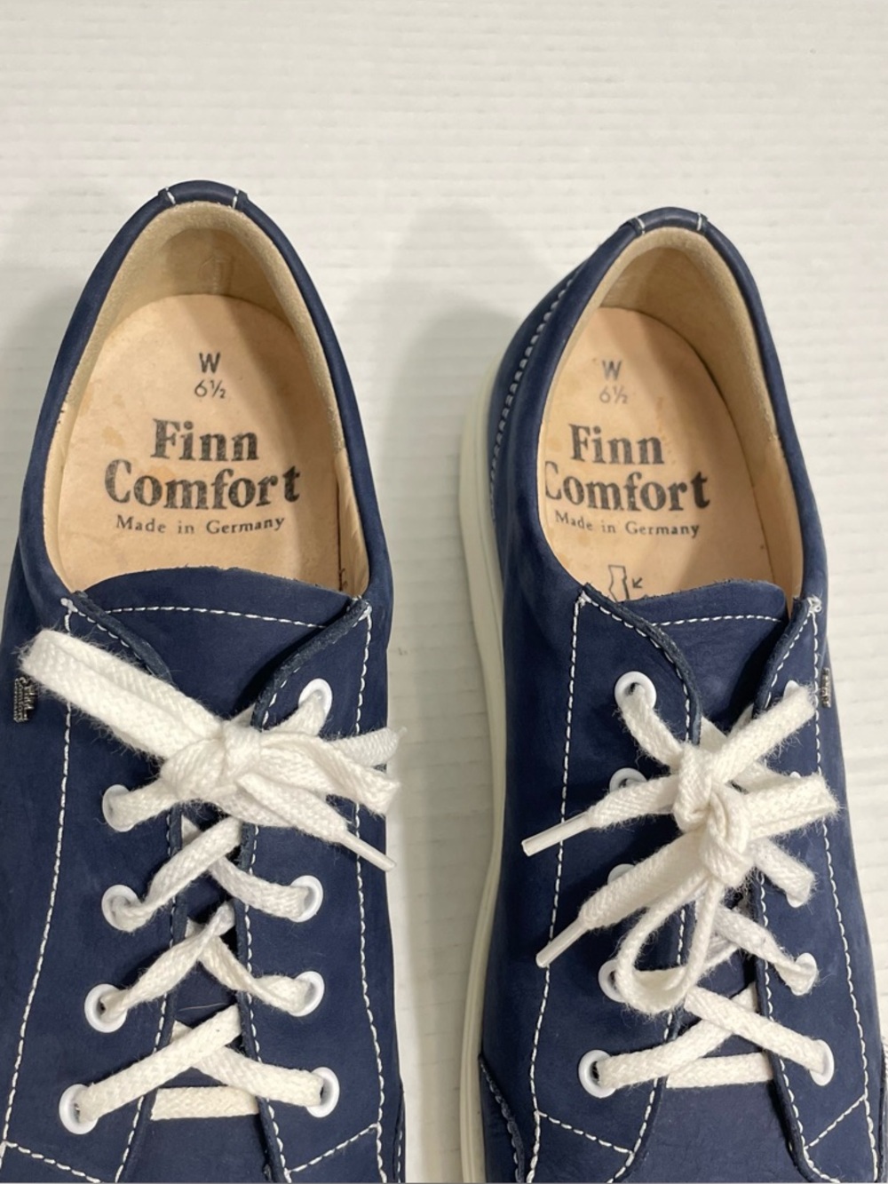 Ikebukuro Finn Comfort sneakers Blue lace up Women size 9 - Picture 6 of 10